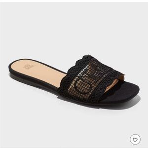 Elegant Black Slide Sandals